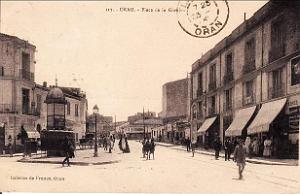 ORAN 1900 PLACE DE LA GARE A COTE DU MARCHE EN HAUT DU BD CLEMENCEAU